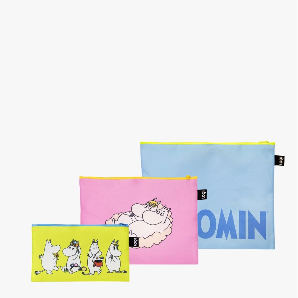 Loqi Zip pockets 3-delige etuiset Moomin Together