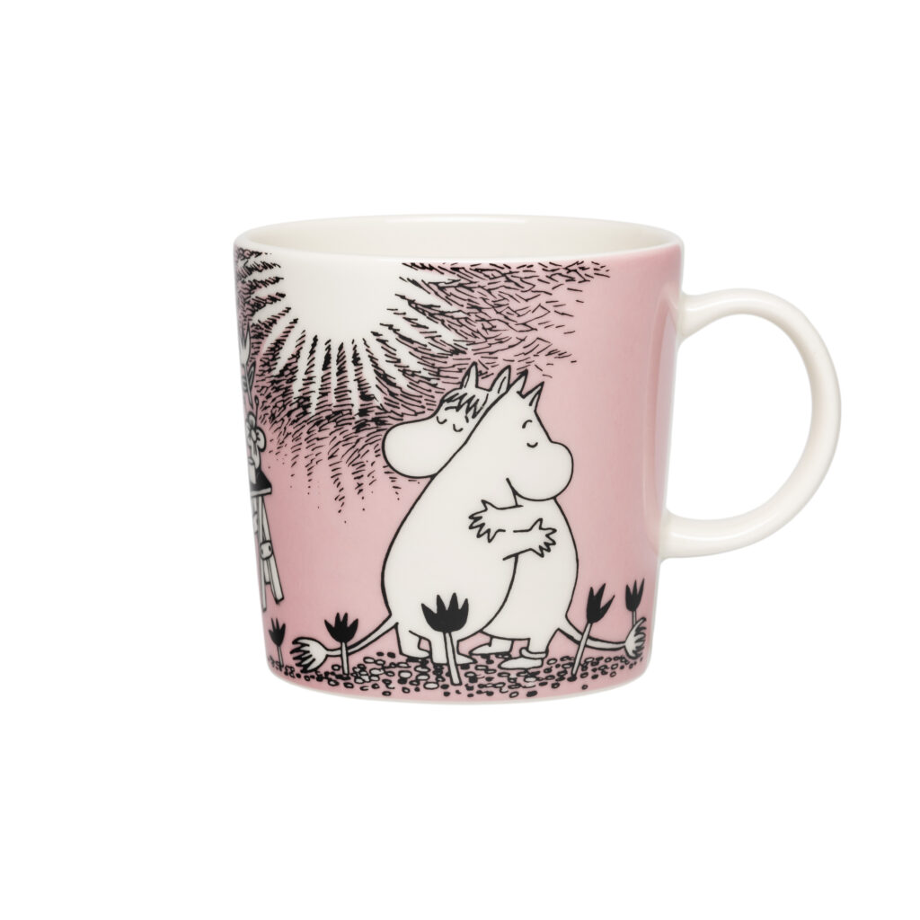 Arabia Moomin beker 0,3L Love 30th Anniversary Pink Snorkmaiden & Moomintroll