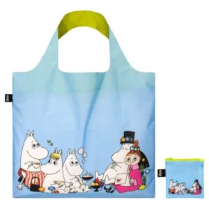 Loqi opvouwbare tas L Moomin Family, sky blue
