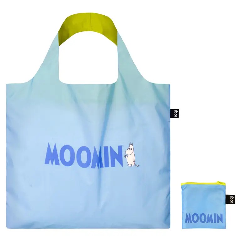 Loqi opvouwbare tas L Moomin Family, sky blue