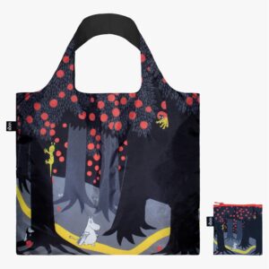 Loqi opvouwbare tas L Moomin Forest, dark