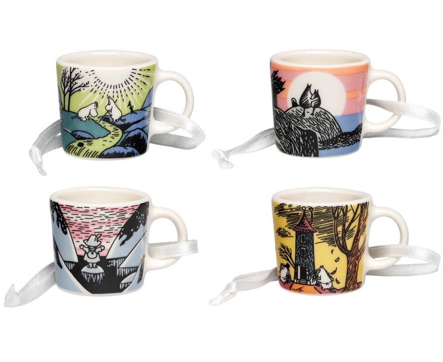 Arabia Moomin Set van 4 Minibekertjes "Seasons-Moomin's Day 2026"