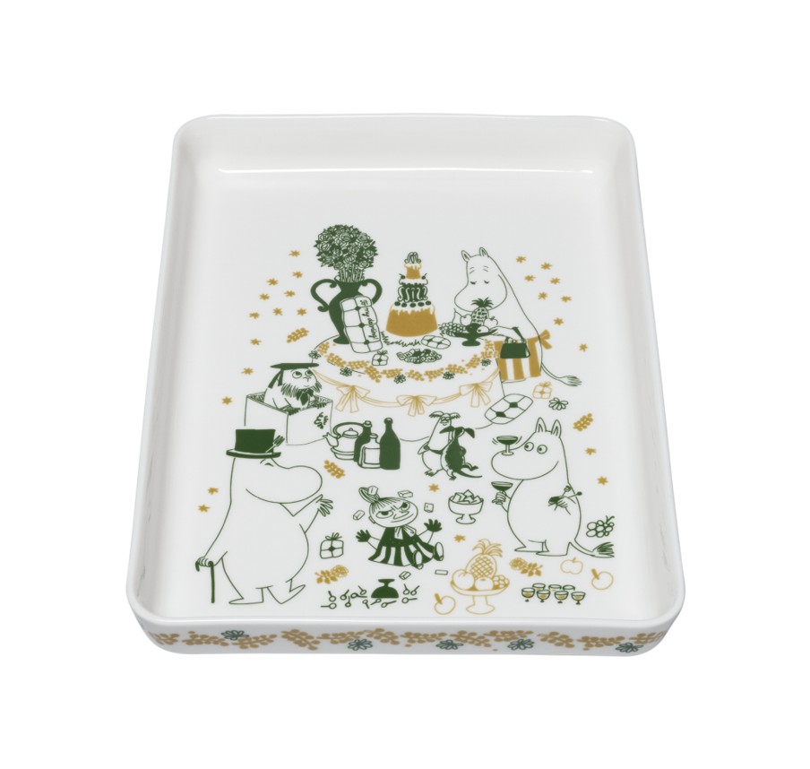 Arabia Moomin rechthoekige ovenvaste serveerschaal 24x32cm Gift of Love Limited Edition